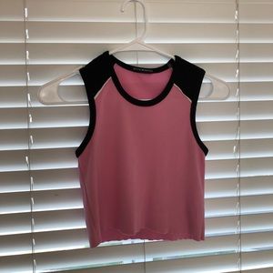 BRANDY MELVILLE pink and black tanktop